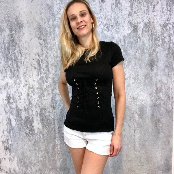 Black corset tee - Picture 2 of 6